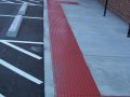 Brick Red Armor Tile at Parking Lot Edge