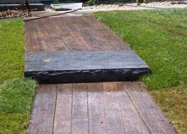 Stamped Concrete Wood Plank Texture - Great Plains Concrete