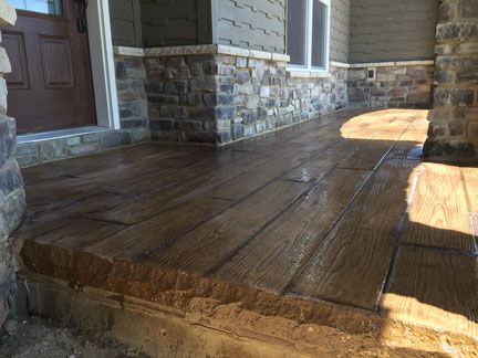 Stamped Concrete Wood Plank Texture - Great Plains Concrete